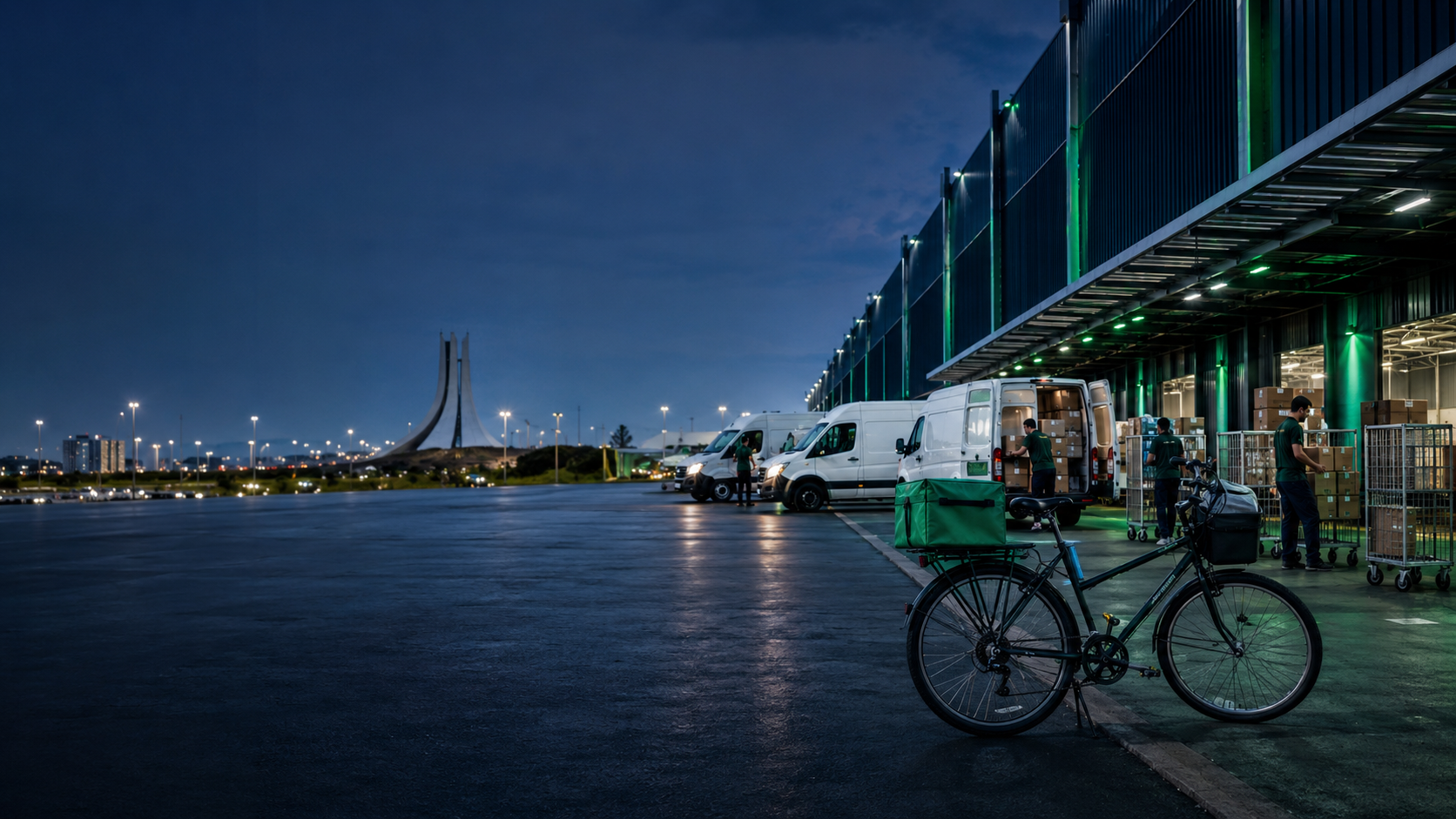 Operação logística Eco Express em Brasília, da bicicleta à frota moderna